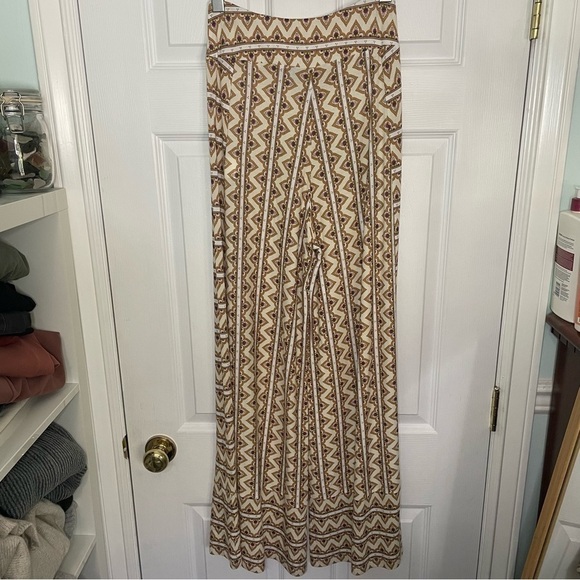 Farm Rio x Anthropologie Wide Leg Geometric Palazzo Pants Extra Small - Picture 8 of 10